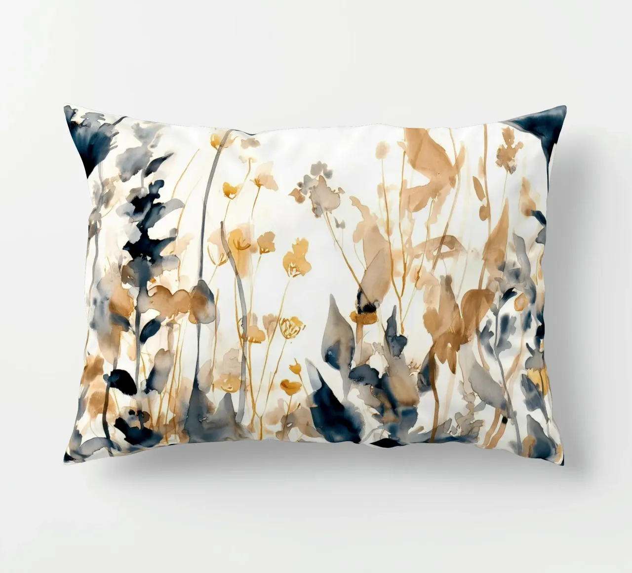 Ottone e indaco cuscino da Sophia Calder Studio