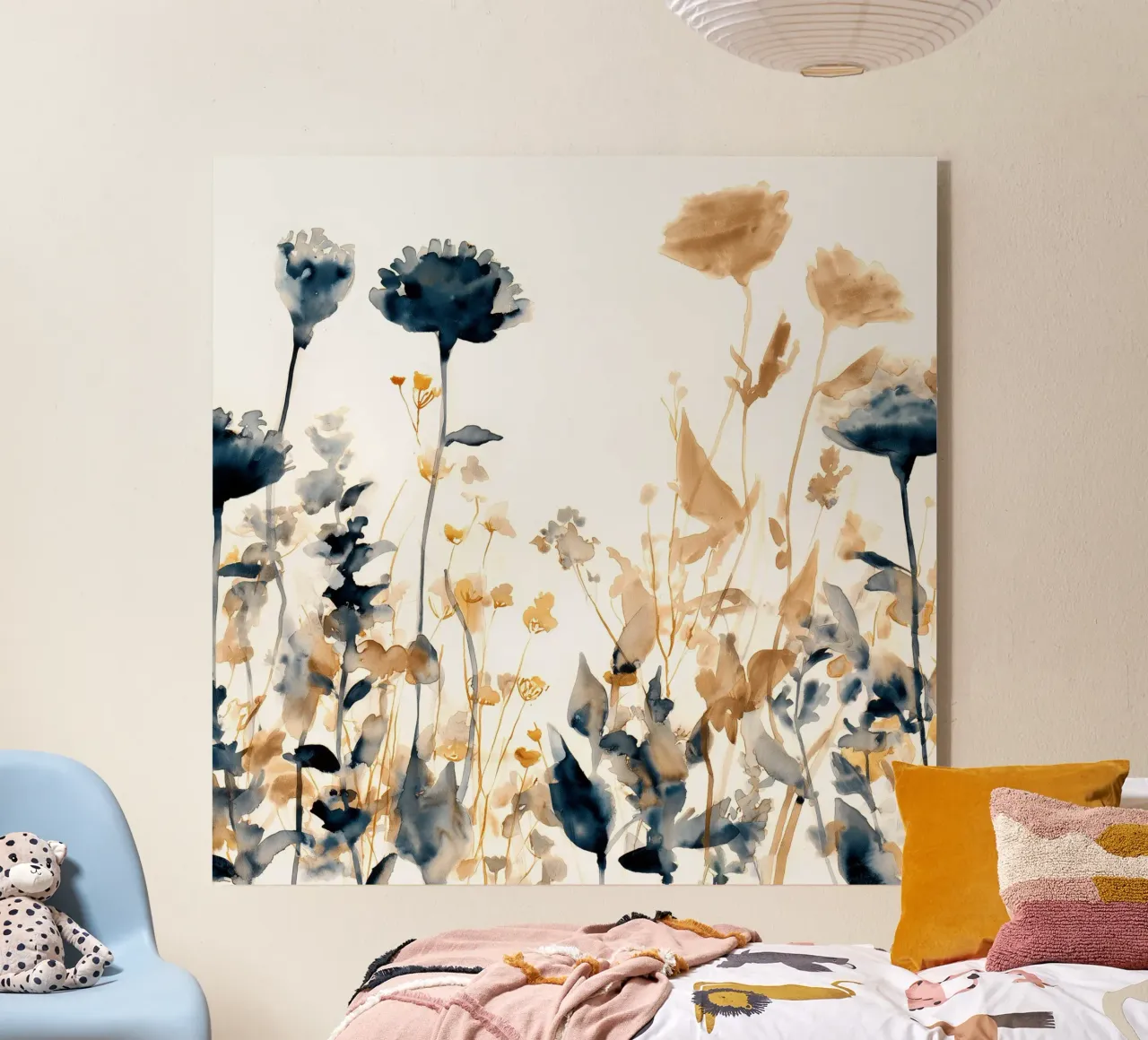 Ottone e indaco plexiglass da Sophia Calder Studio