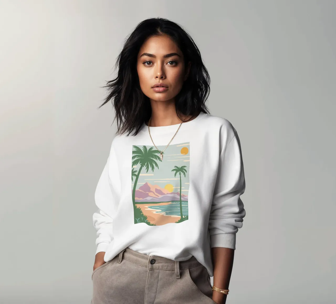 Retro Picasso Coast sweatshirt by Frosh Pallete