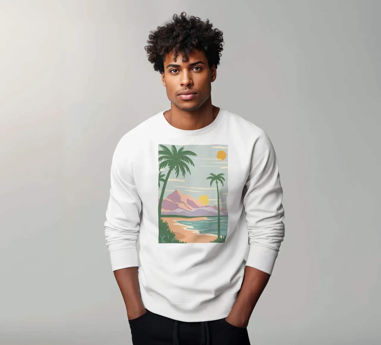 Retro Picasso Coast sweatshirt by Frosh Pallete