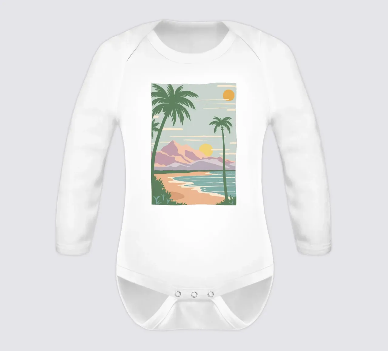 Costa Picasso retrò body neonato maniche lunghe da Frosh Pallete