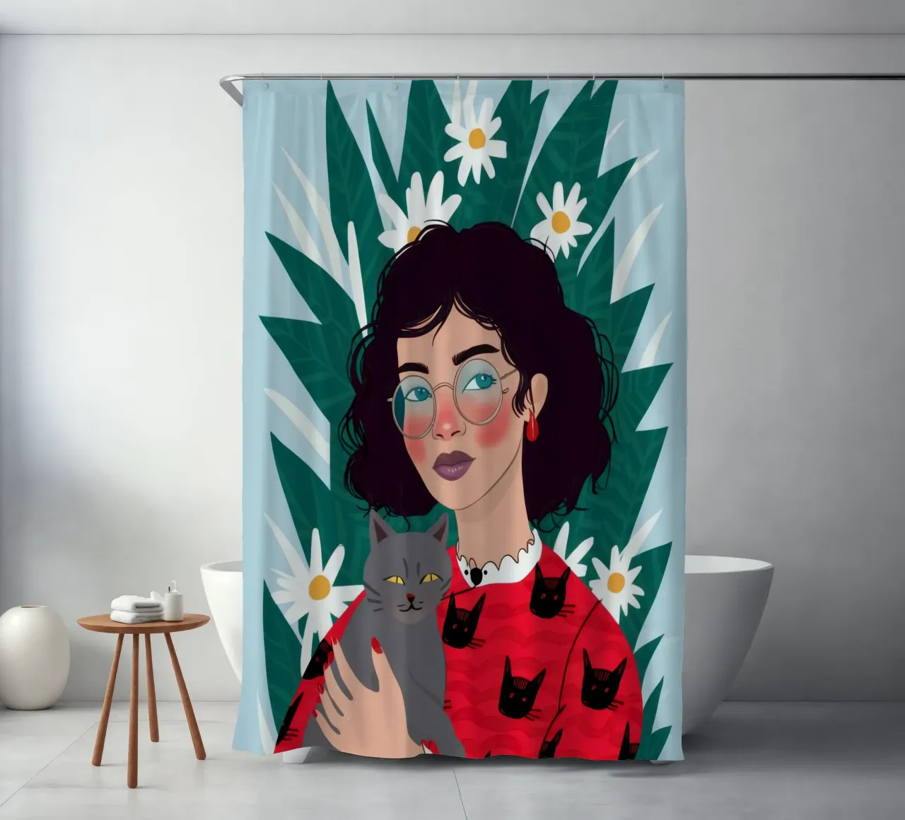 Il migliore amico di una donna tenda da doccia da Solar Paint