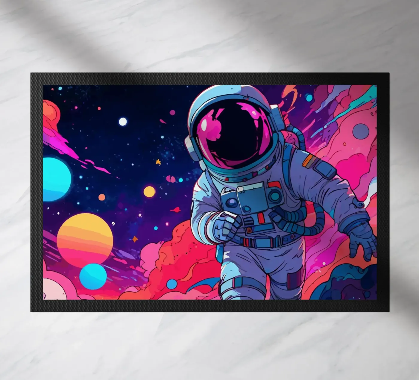 De kosmische sprint deurmat van artdesign1985