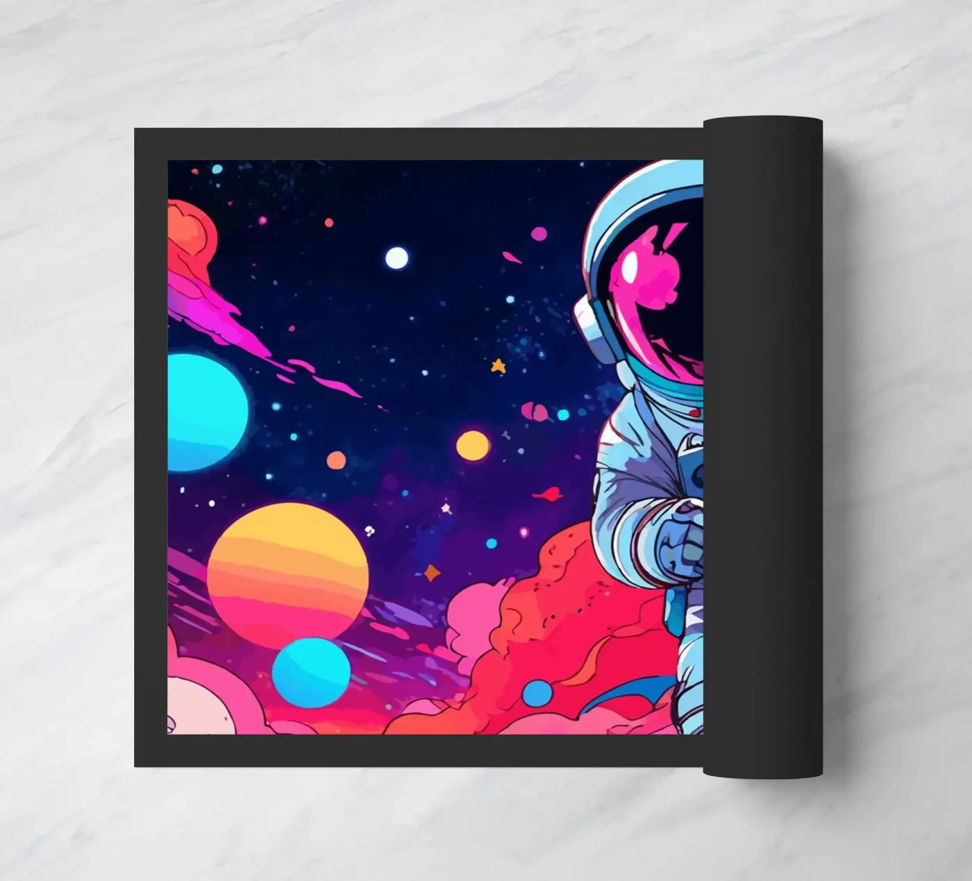 De kosmische sprint deurmat van artdesign1985