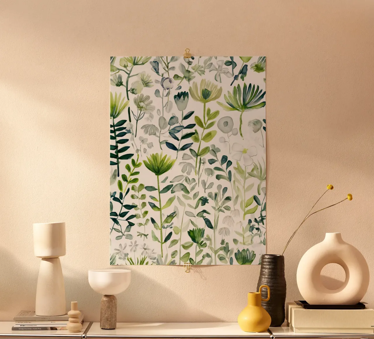 Prato a strati poster con telaio in legno da Sophia Calder Studio