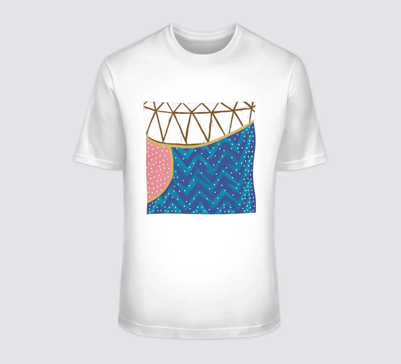 Trapunta Oceano geometrico t-shirt da Solar Paint