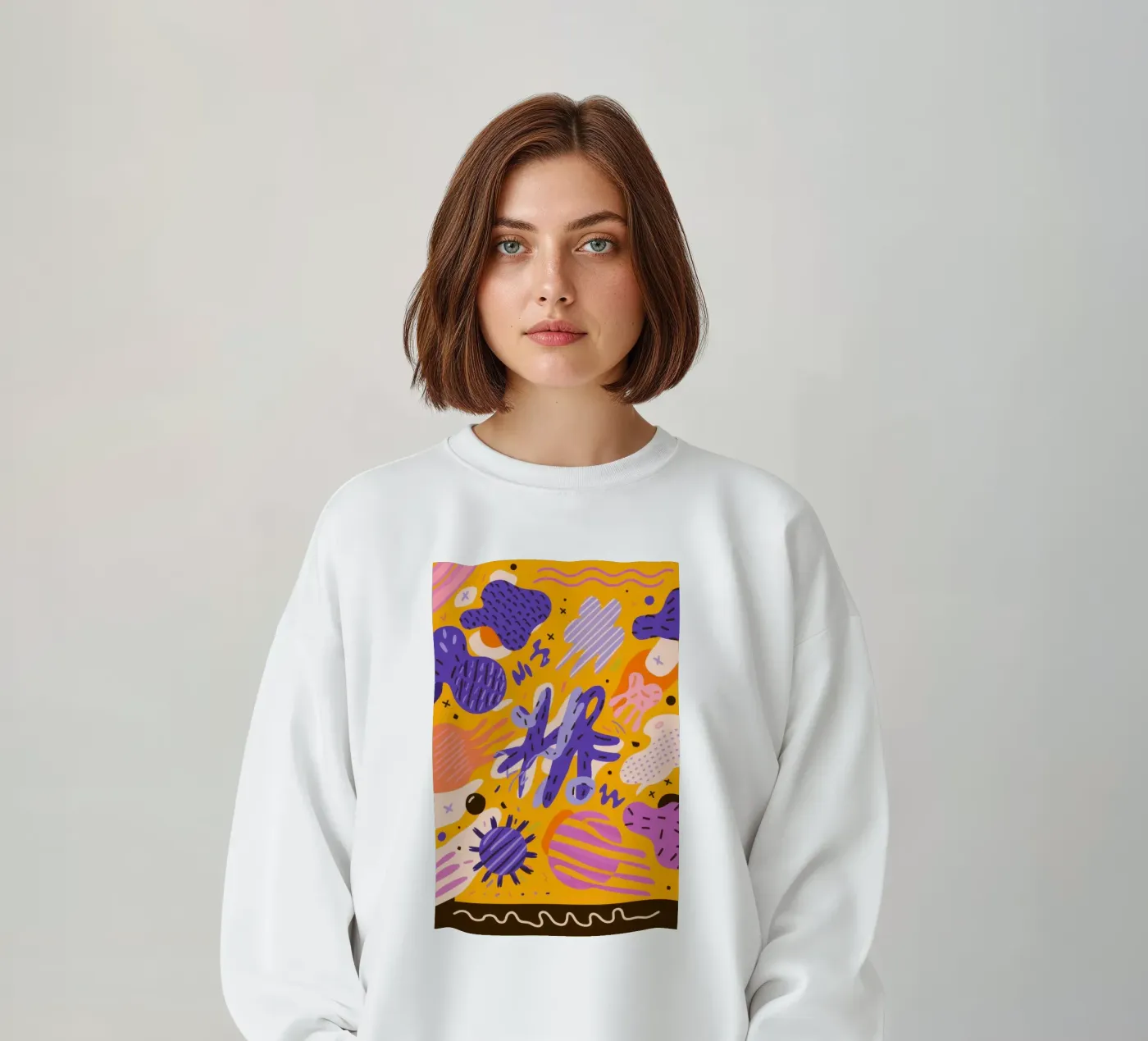 Fröhliches Kritzel-Muster Sweatshirt von Frosh Pallete