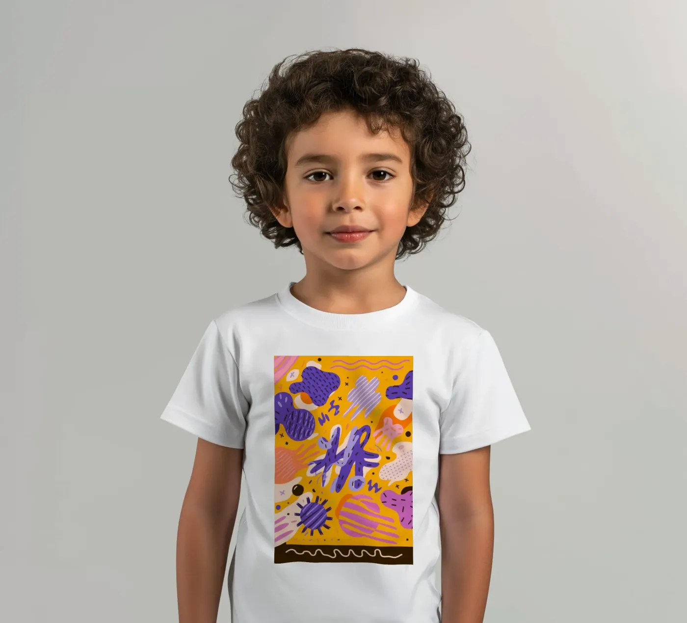 Fröhliches Kritzel-Muster Kinder T-Shirt von Frosh Pallete