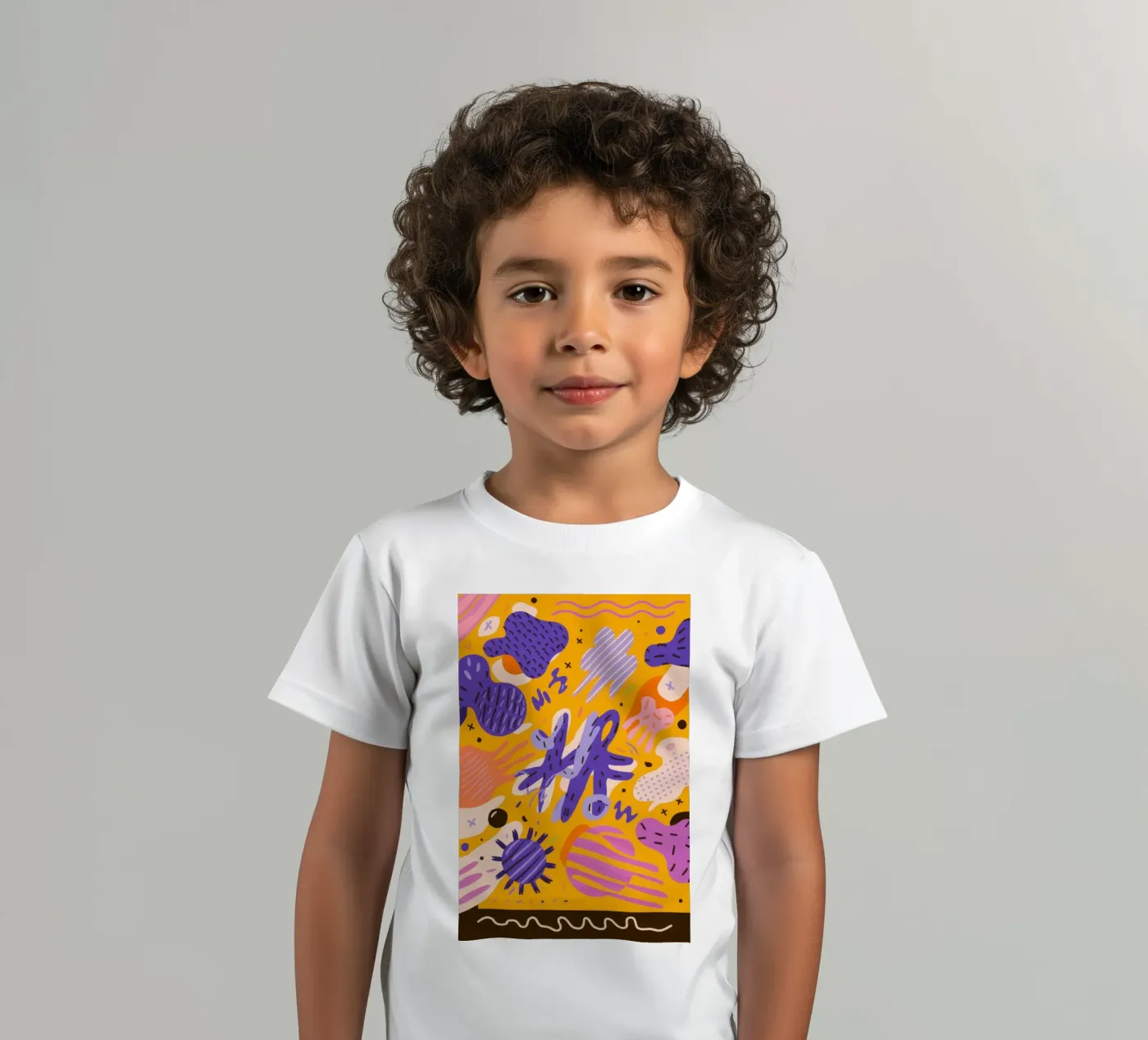 Fröhliches Kritzel-Muster Kinder T-Shirt von Frosh Pallete