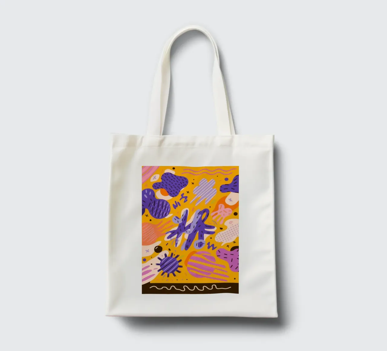 Joyful Scribble Pattern tote bag by Frosh Pallete