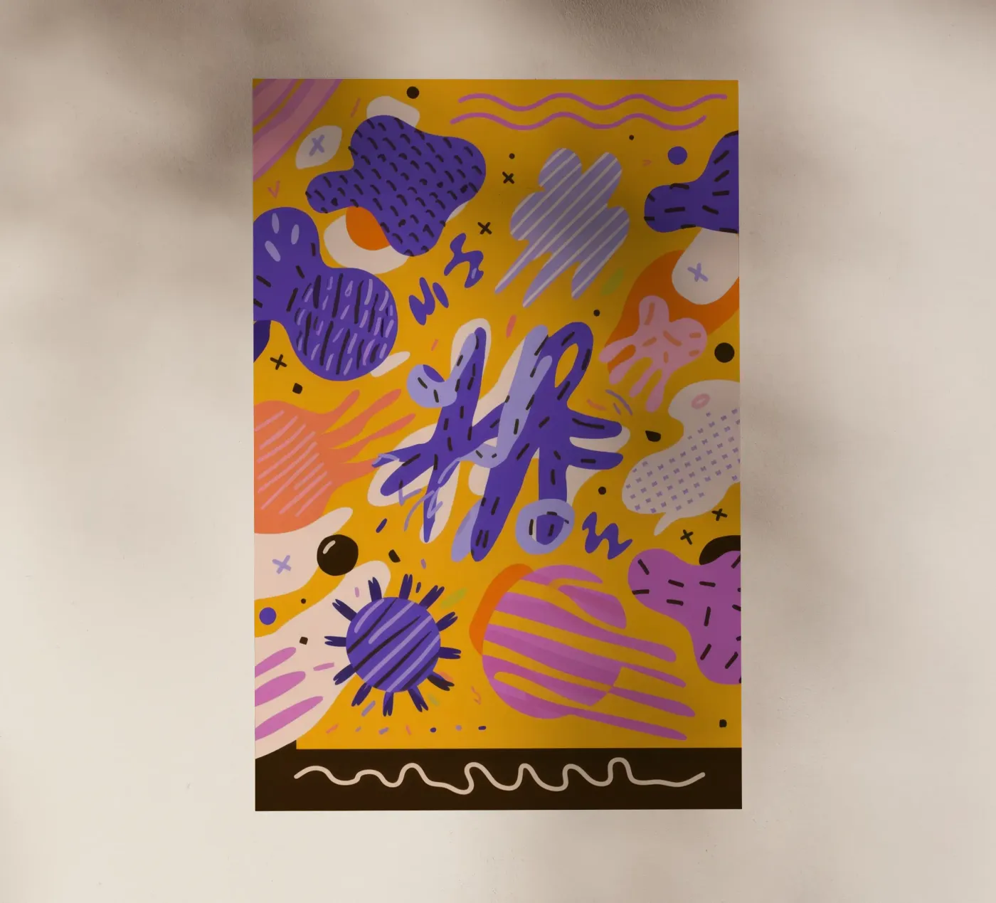 Joyful Scribble Pattern backlit film by Frosh Pallete