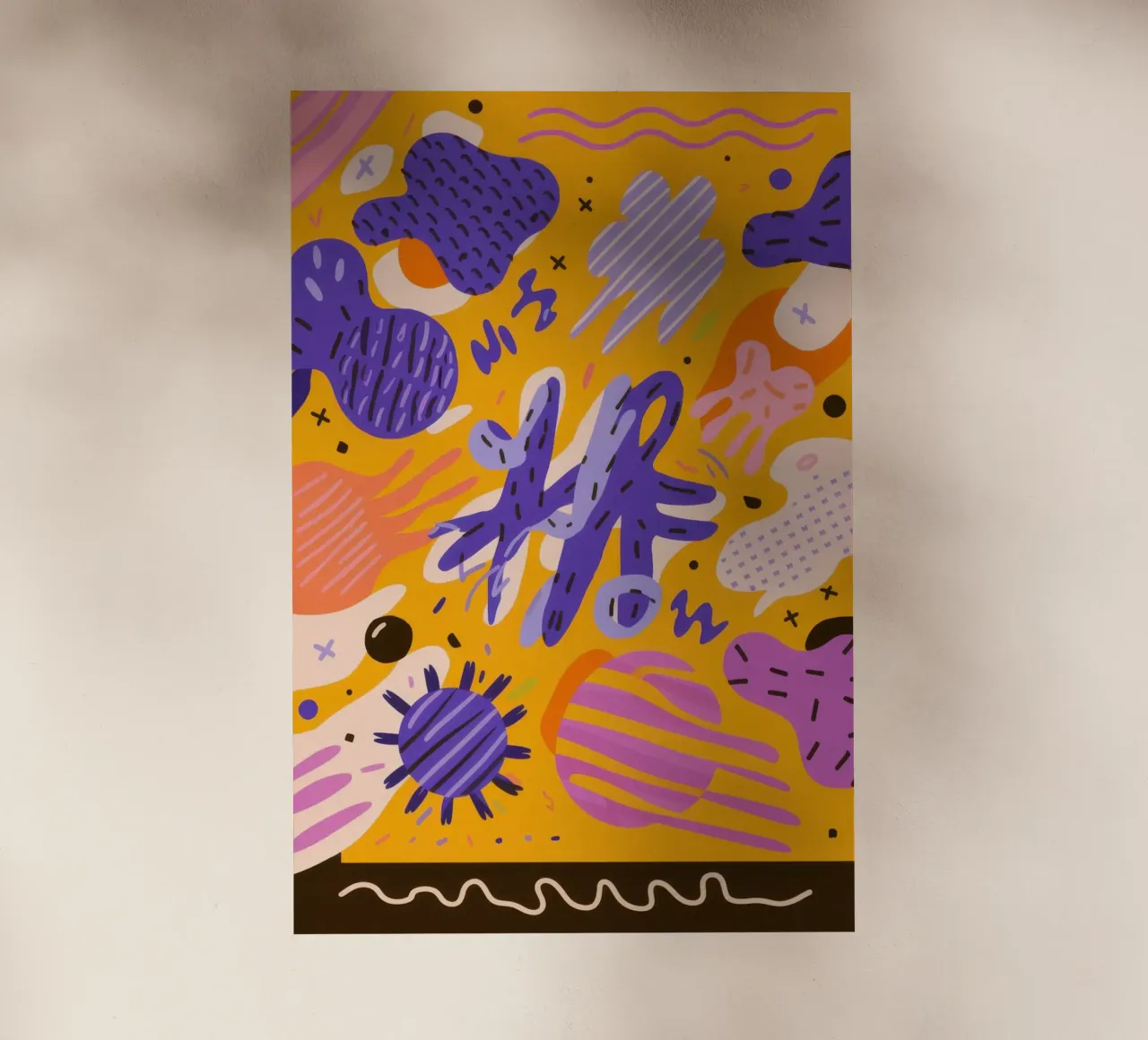 Joyful Scribble Pattern backlit folie van Frosh Pallete