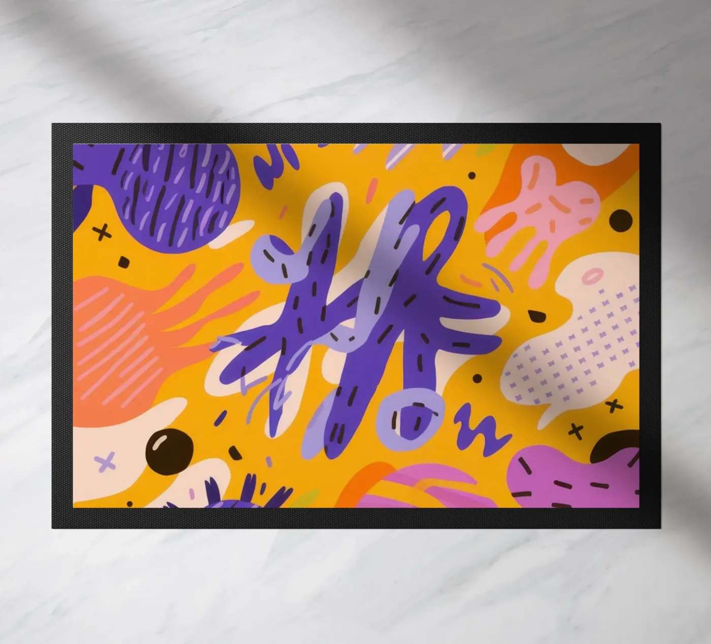 Joyful Scribble Pattern doormat by Frosh Pallete