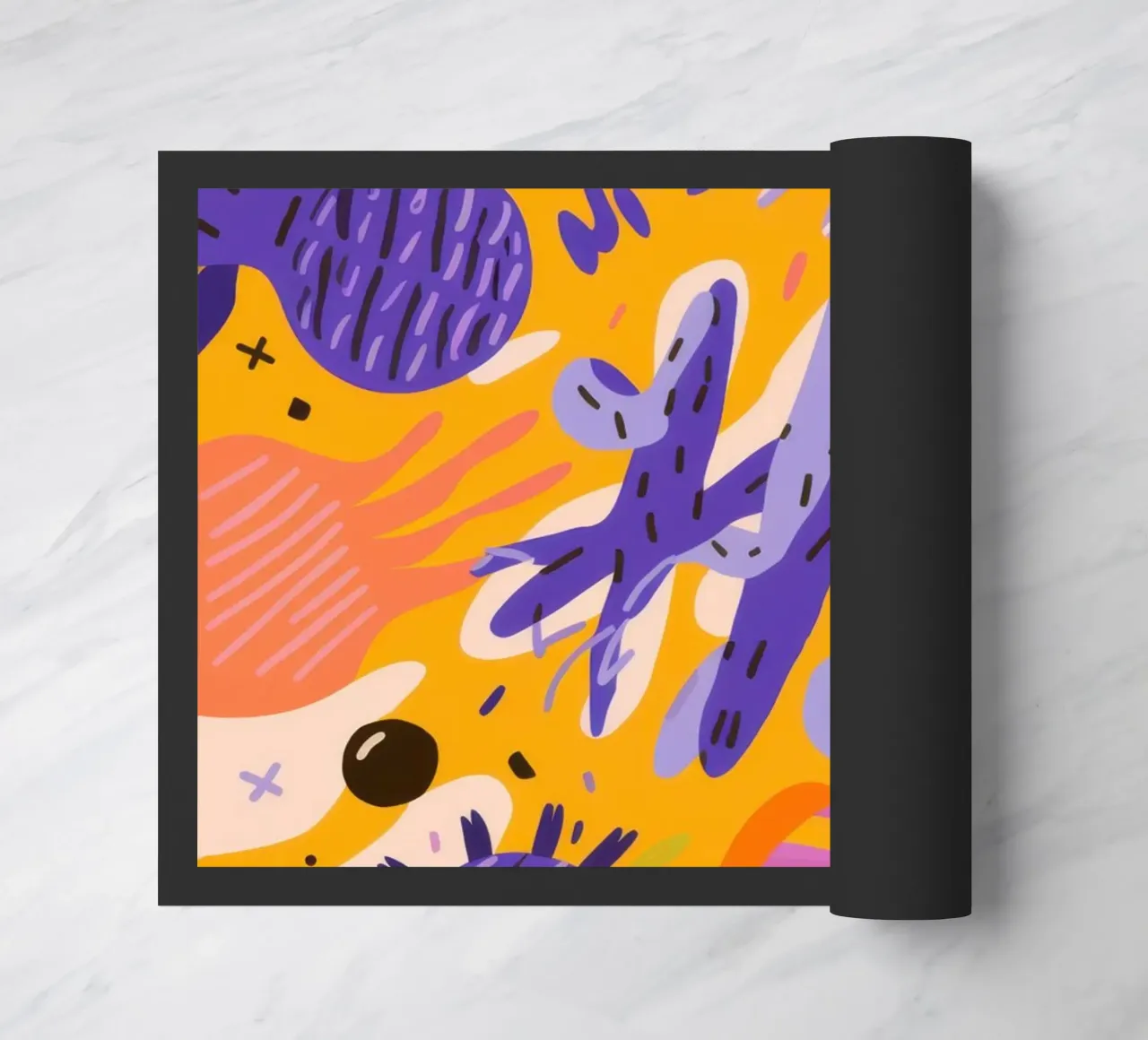 Joyful Scribble Pattern doormat by Frosh Pallete