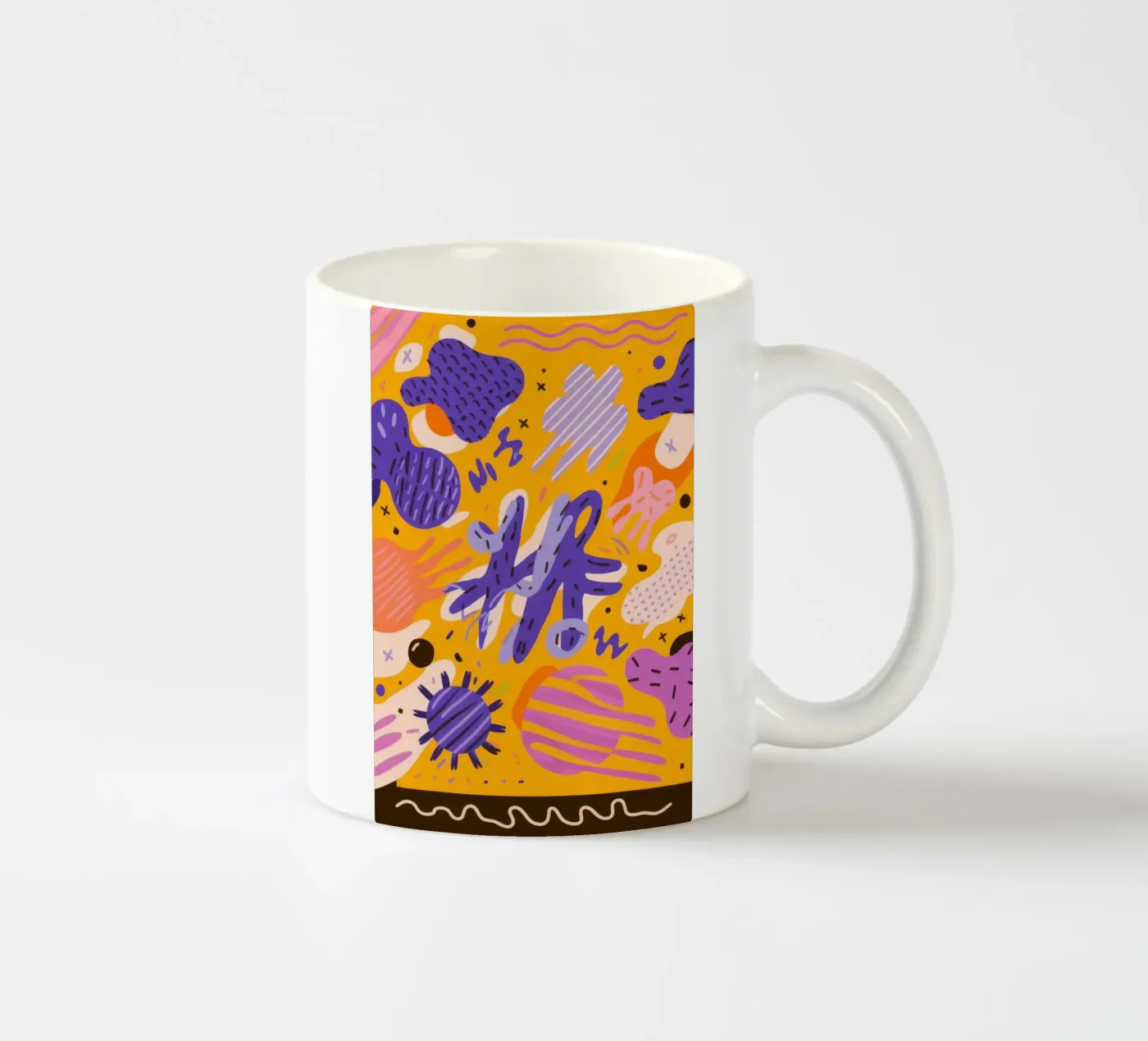 Joyful Scribble Pattern ceramic mug by Frosh Pallete