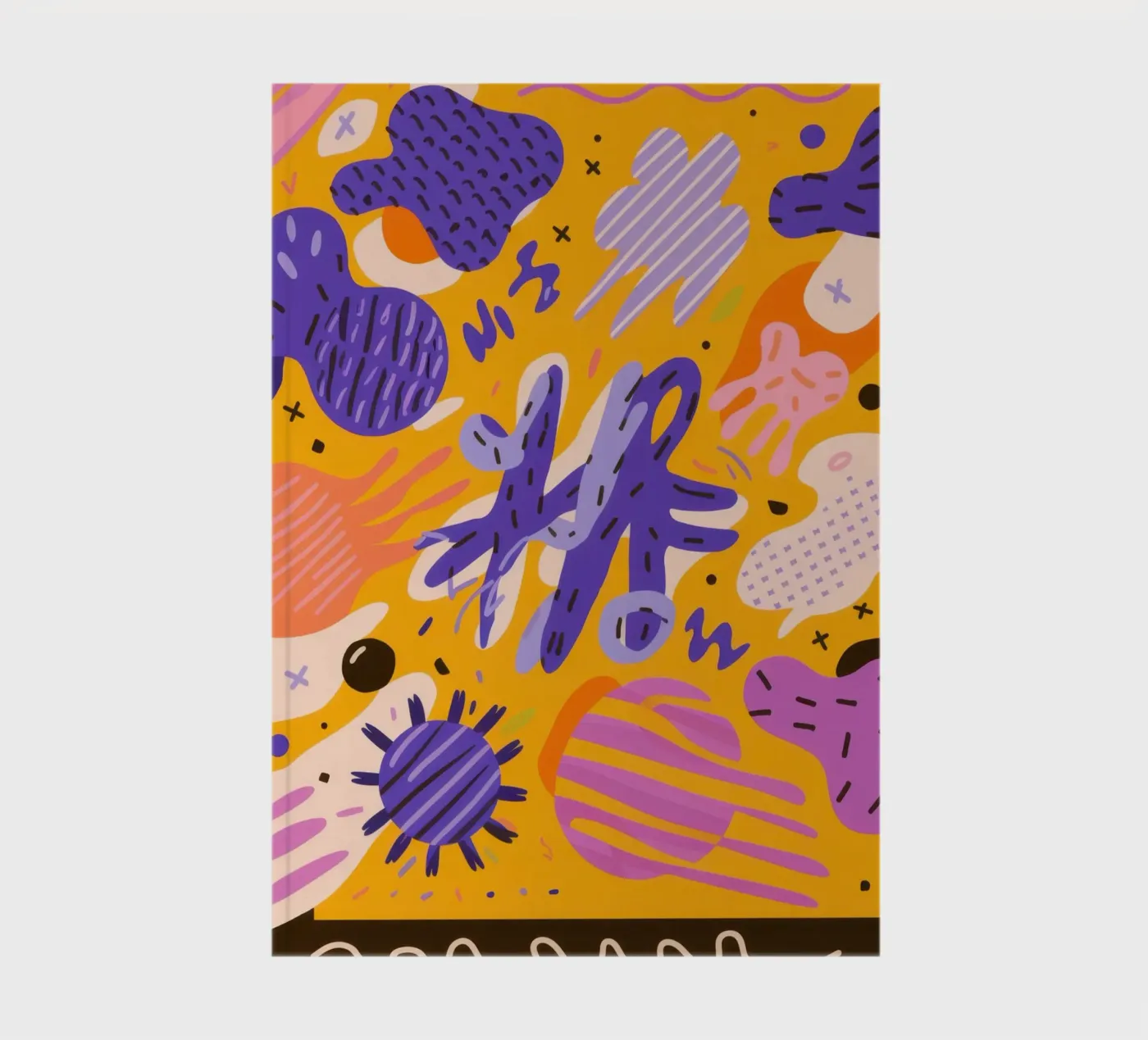 Motif de gribouillage joyeux carnet de notes de Frosh Pallete