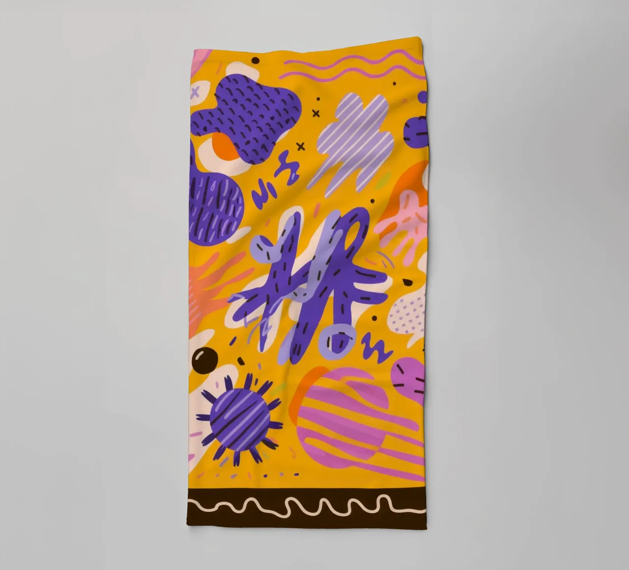 Joyful Scribble Pattern towel by Frosh Pallete