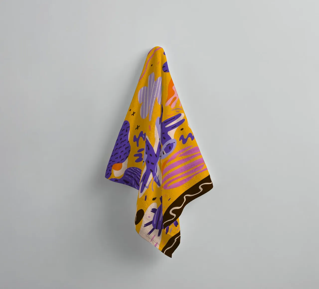 Joyful Scribble Pattern towel by Frosh Pallete