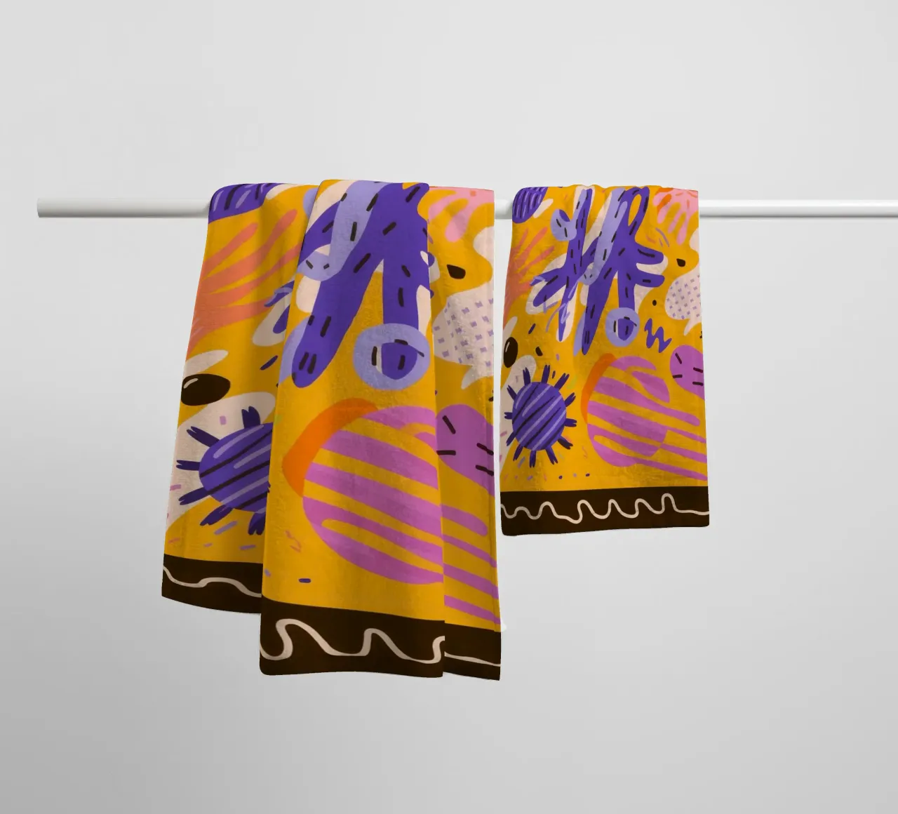 Joyful Scribble Pattern towel by Frosh Pallete