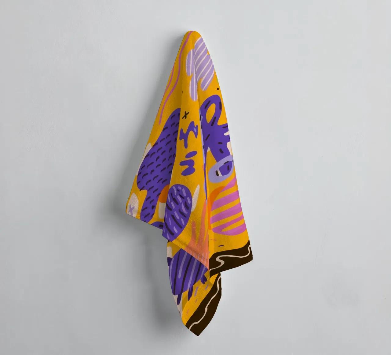 Joyful Scribble Pattern towel by Frosh Pallete