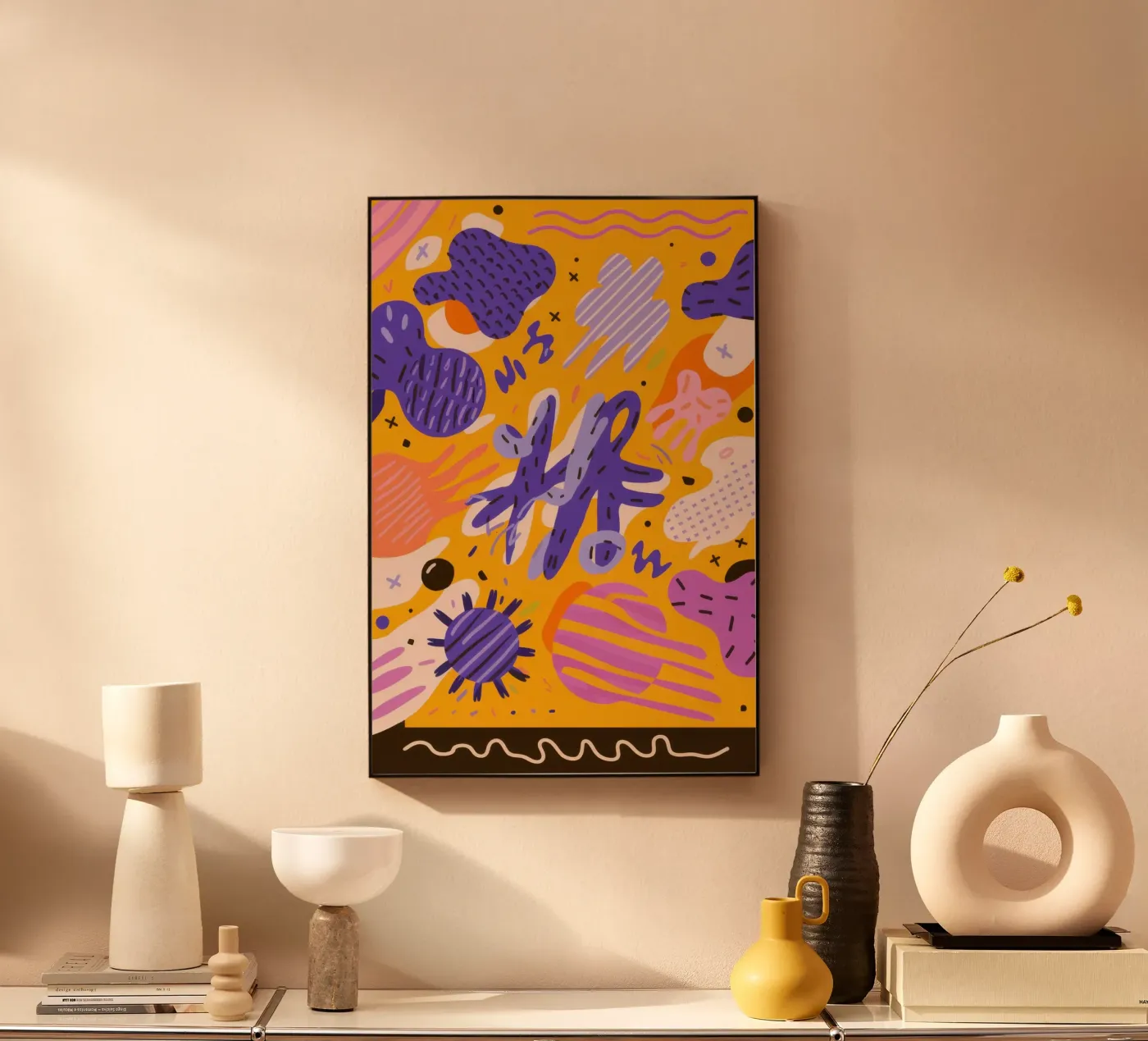 Vrolijk krabbelpatroon acryl van Frosh Pallete