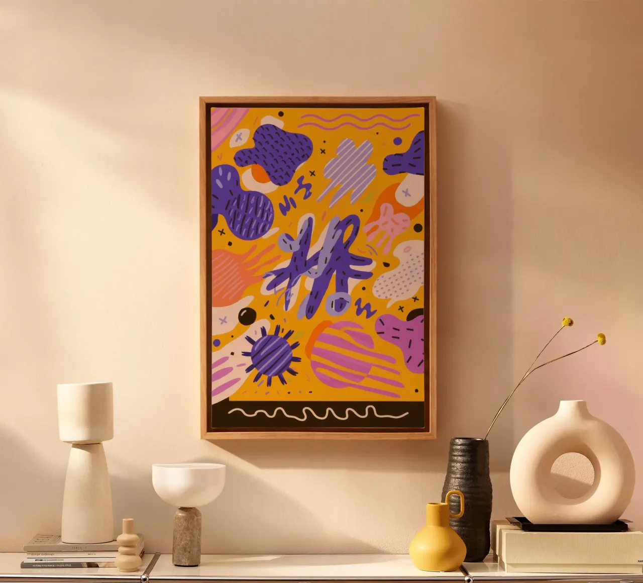 Joyful Scribble Pattern canvas by Frosh Pallete