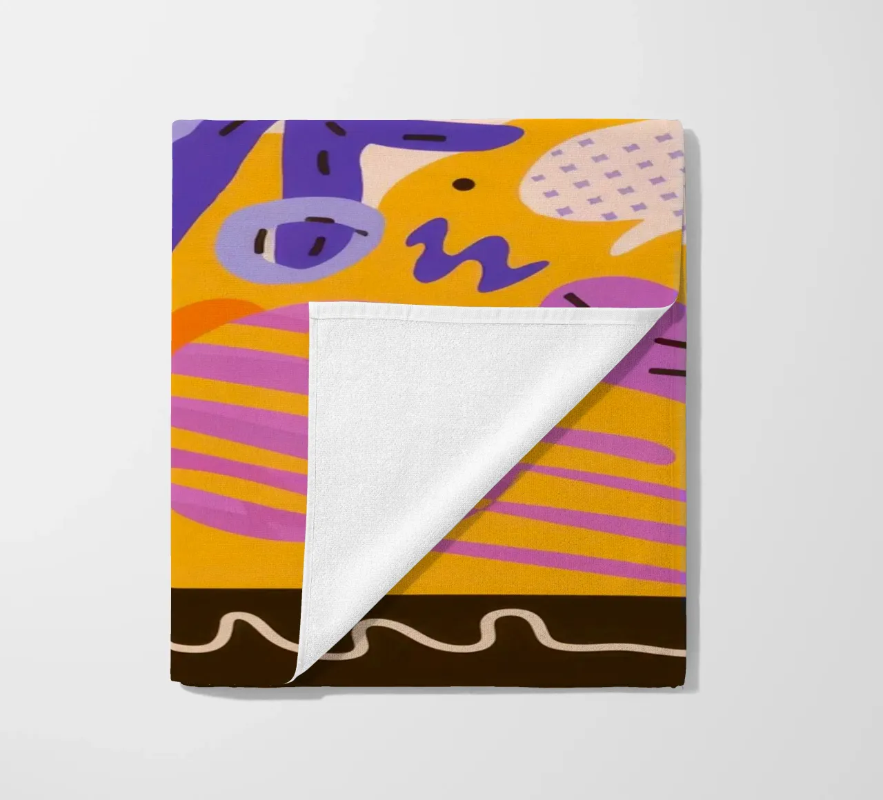 Joyful Scribble Pattern beach towel by Frosh Pallete