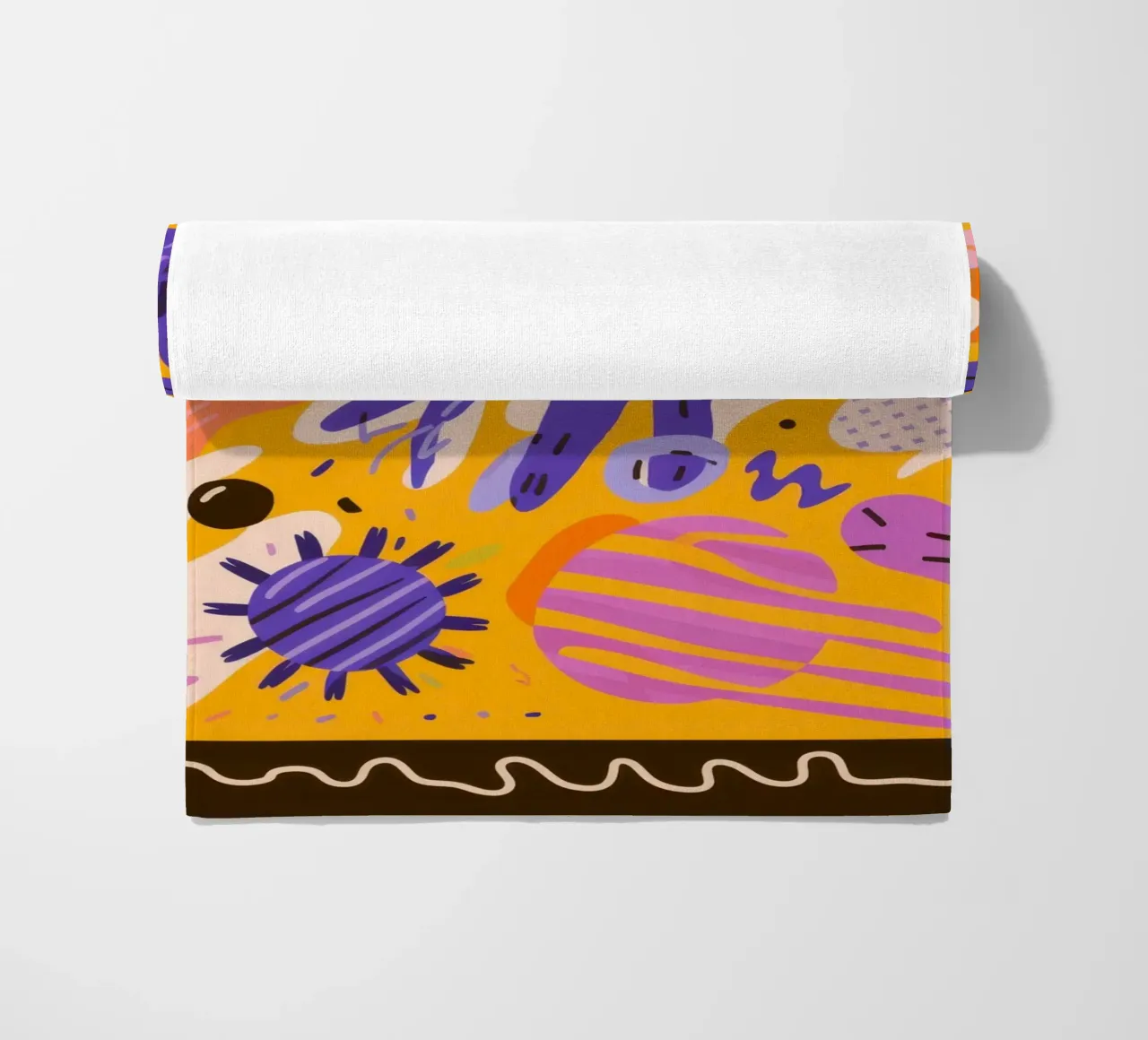 Joyful Scribble Pattern beach towel by Frosh Pallete
