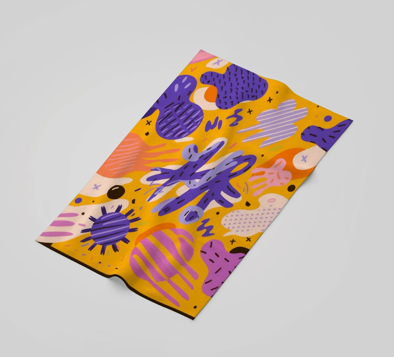 Joyful Scribble Pattern beach towel by Frosh Pallete