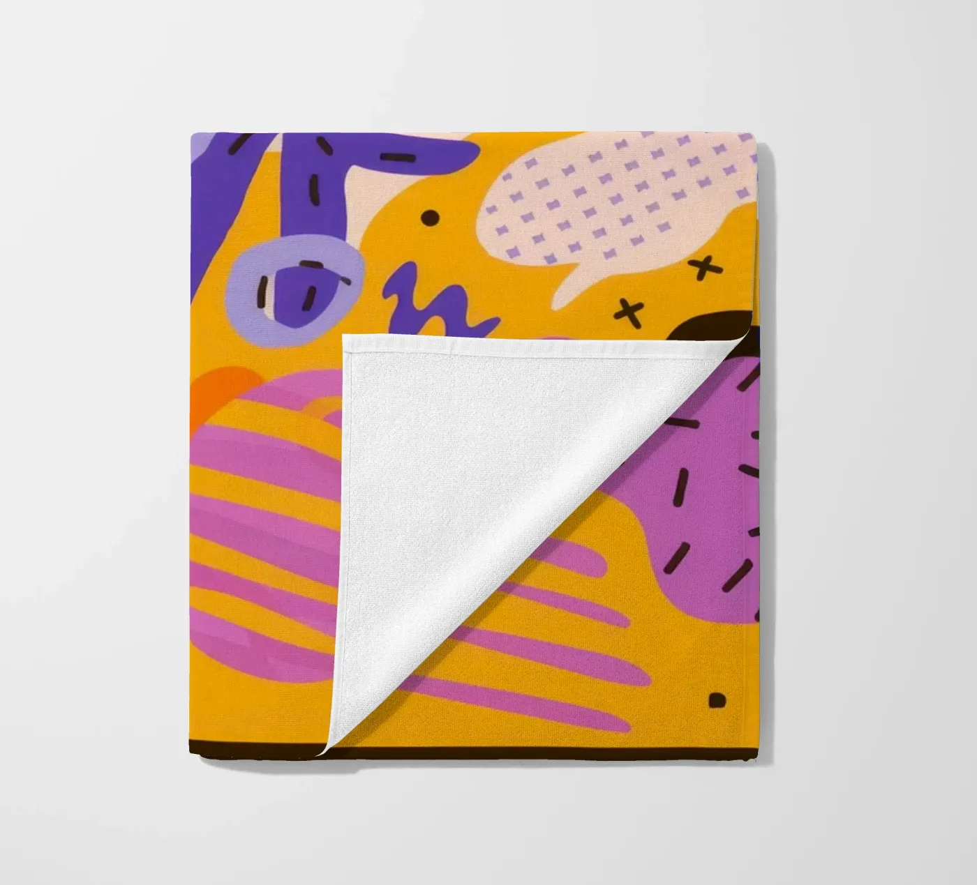 Modello di scarabocchio gioioso telo mare da Frosh Pallete