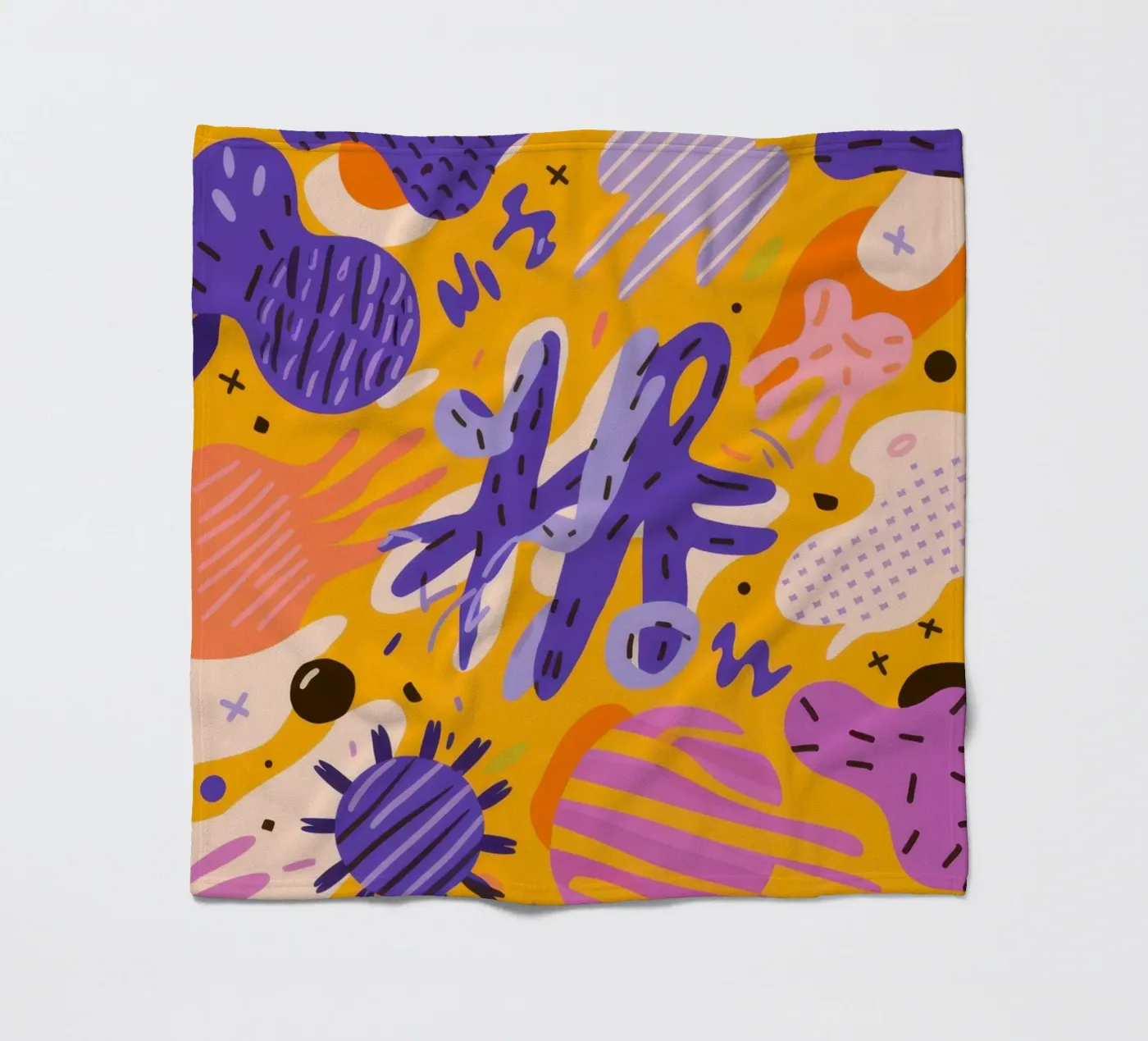 Joyful Scribble Pattern Fleecedecke von Frosh Pallete