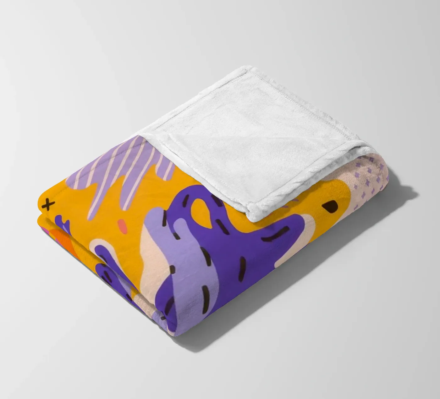 Joyful Scribble Pattern Fleecedecke von Frosh Pallete