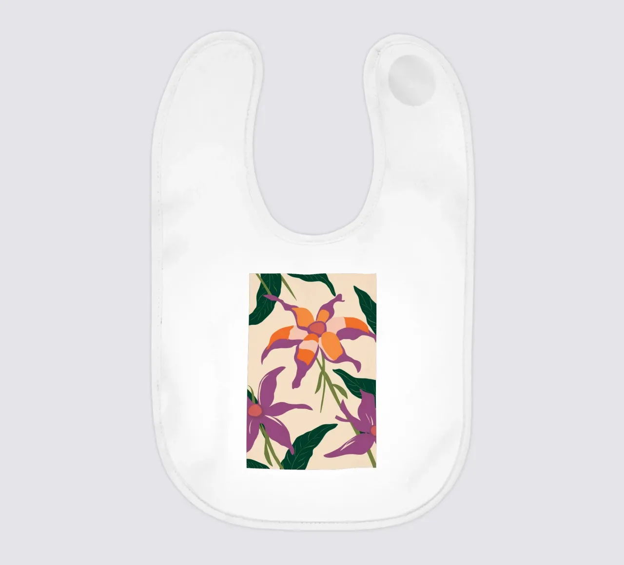 Elegant Floral Vine baby bib by Frosh Pallete