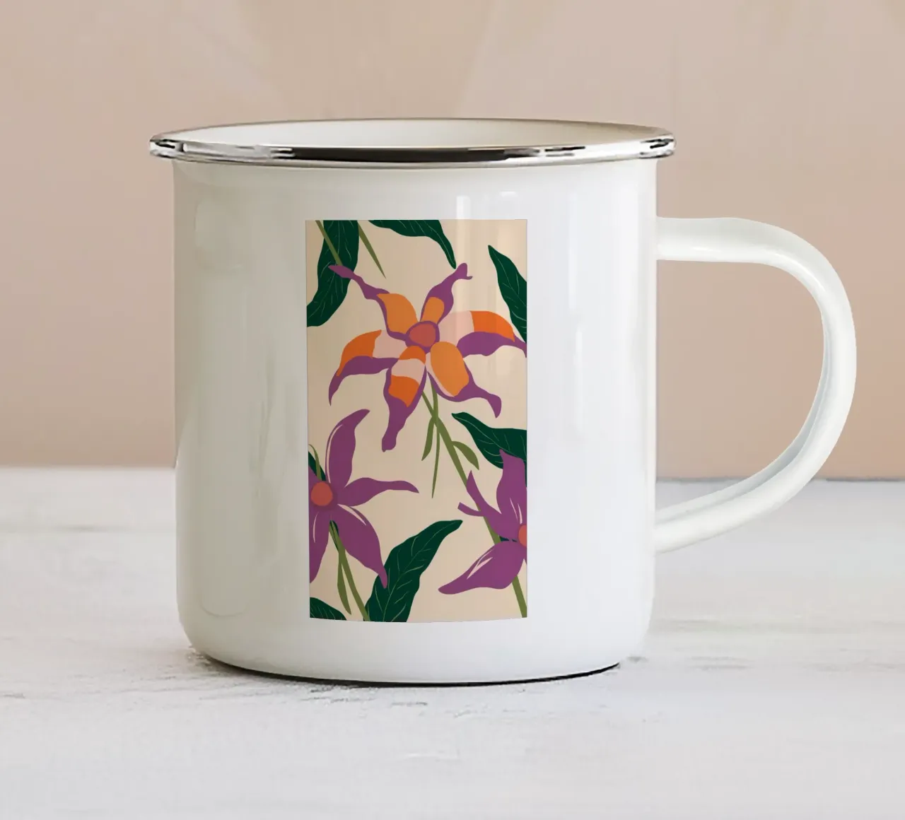 Vite floreale elegante tazza in smalto da Frosh Pallete