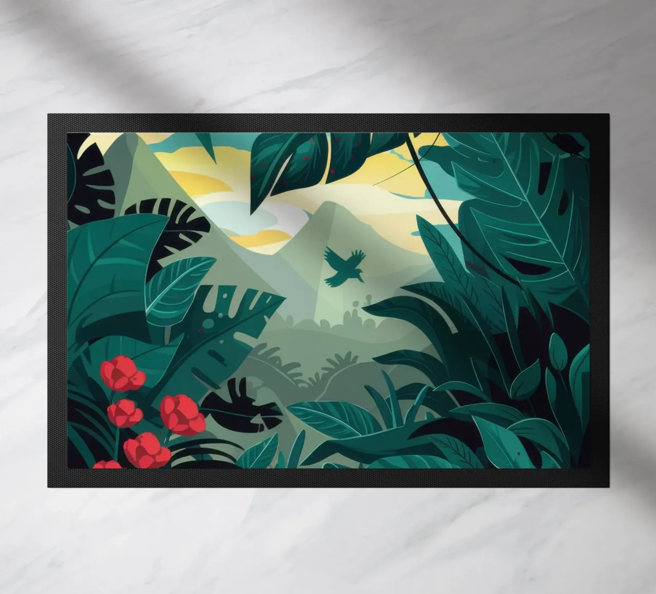 Mysterieuze diepte in de jungle deurmat van Frosh Pallete