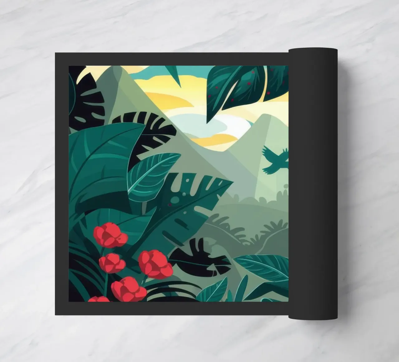 Mysterieuze diepte in de jungle deurmat van Frosh Pallete