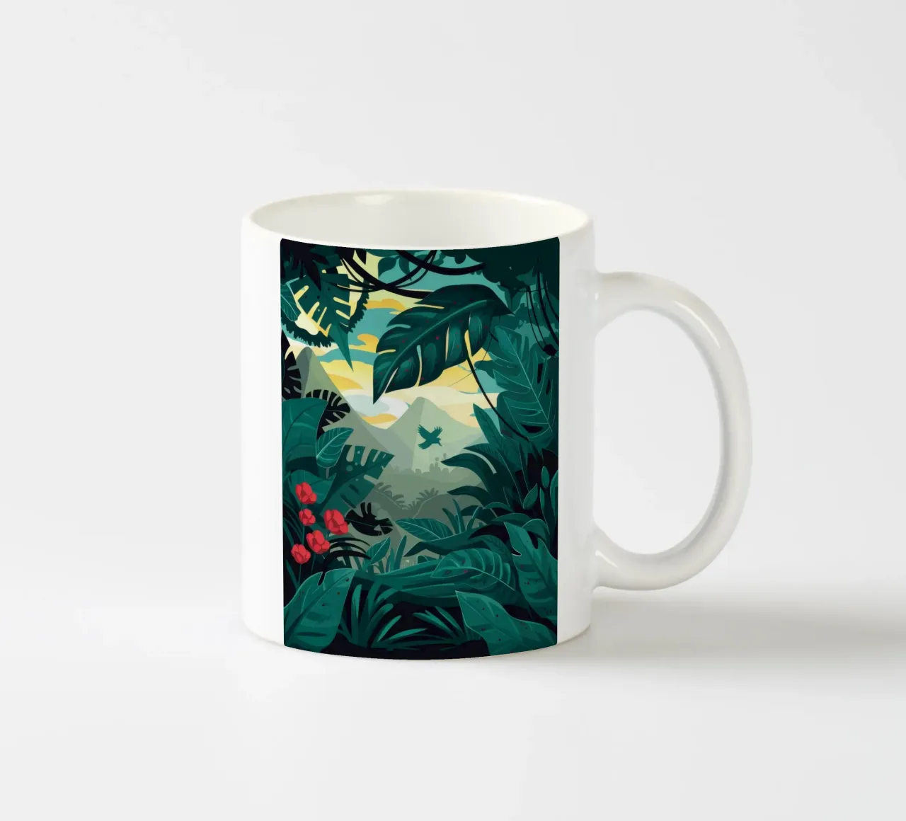 Mysterieuze diepte in de jungle keramische mok van Frosh Pallete