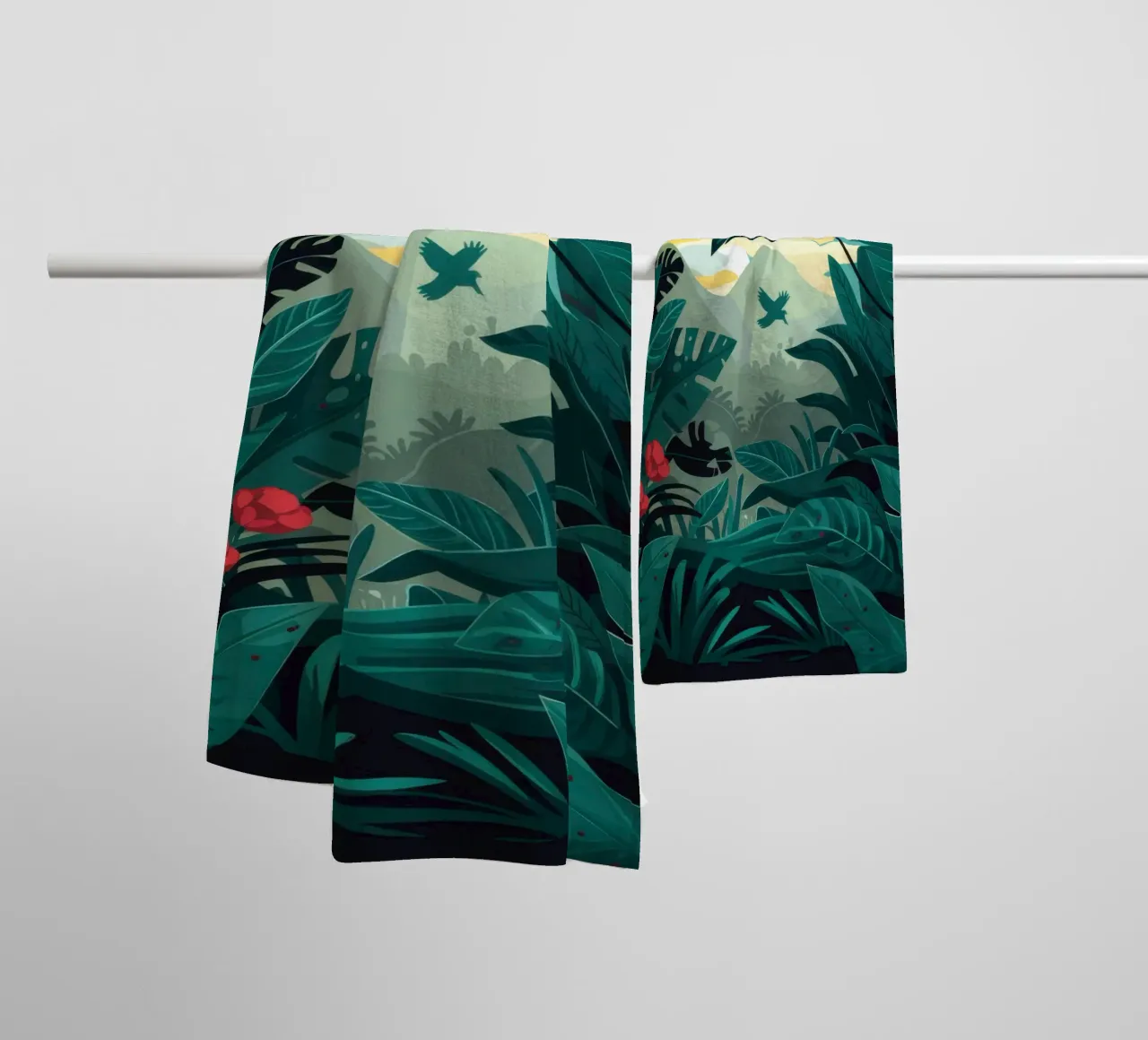 Mysterieuze diepte in de jungle badhanddoek van Frosh Pallete
