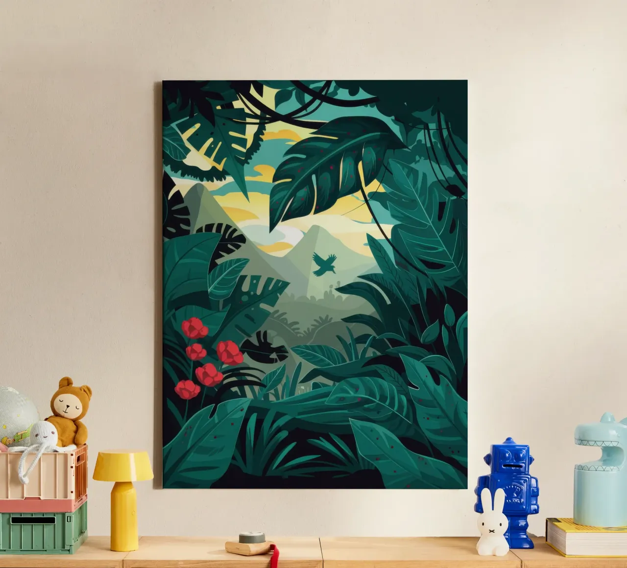Mysterieuze diepte in de jungle canvas van Frosh Pallete
