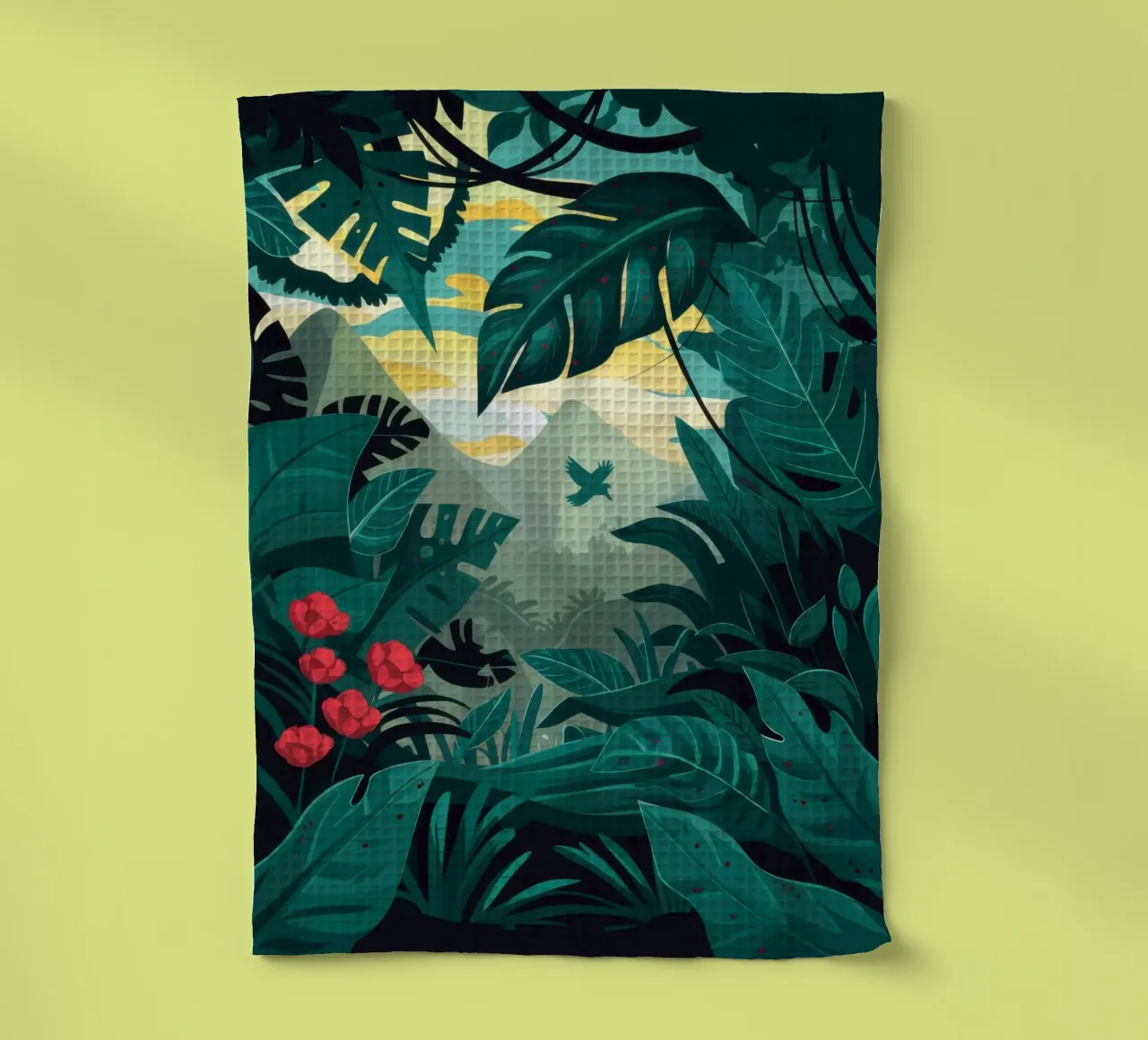 Mysterieuze diepte in de jungle theedoek van Frosh Pallete