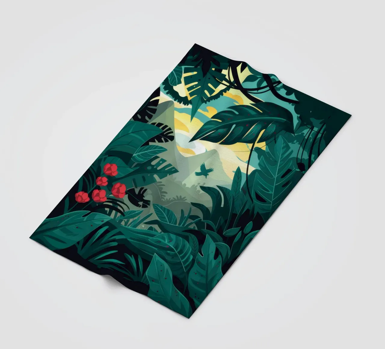 Mysterieuze diepte in de jungle fleecedeken van Frosh Pallete