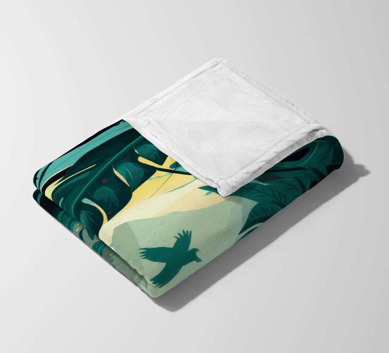 Mysterieuze diepte in de jungle fleecedeken van Frosh Pallete