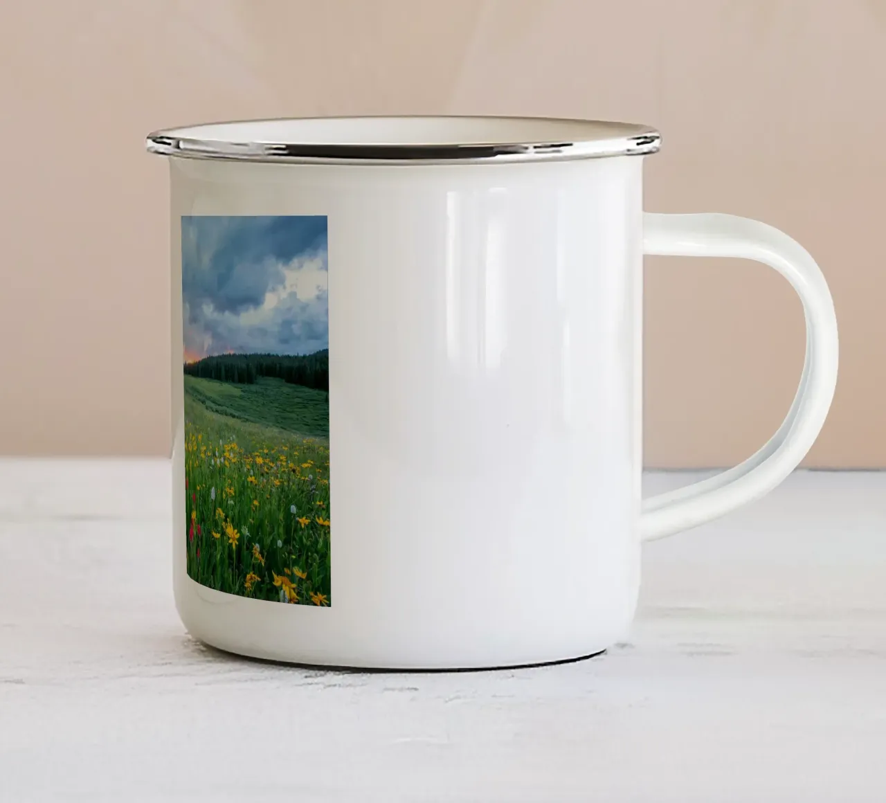 open landscape tazza in smalto da cofa home