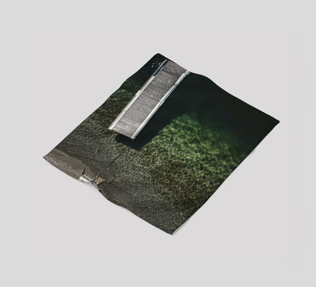 water transparency coastline fleece blanket by Horsire