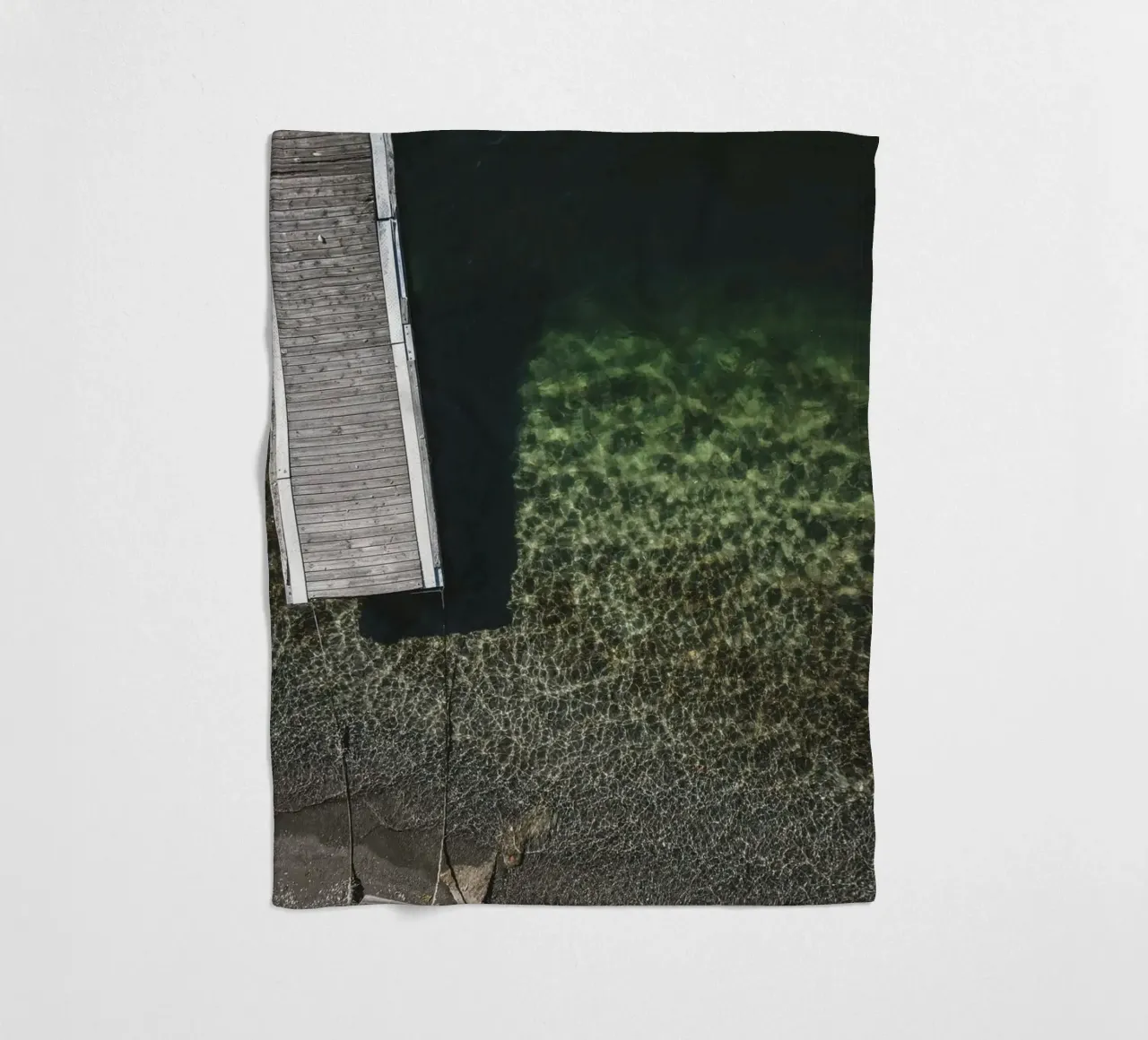 water transparency coastline fleece blanket by Horsire