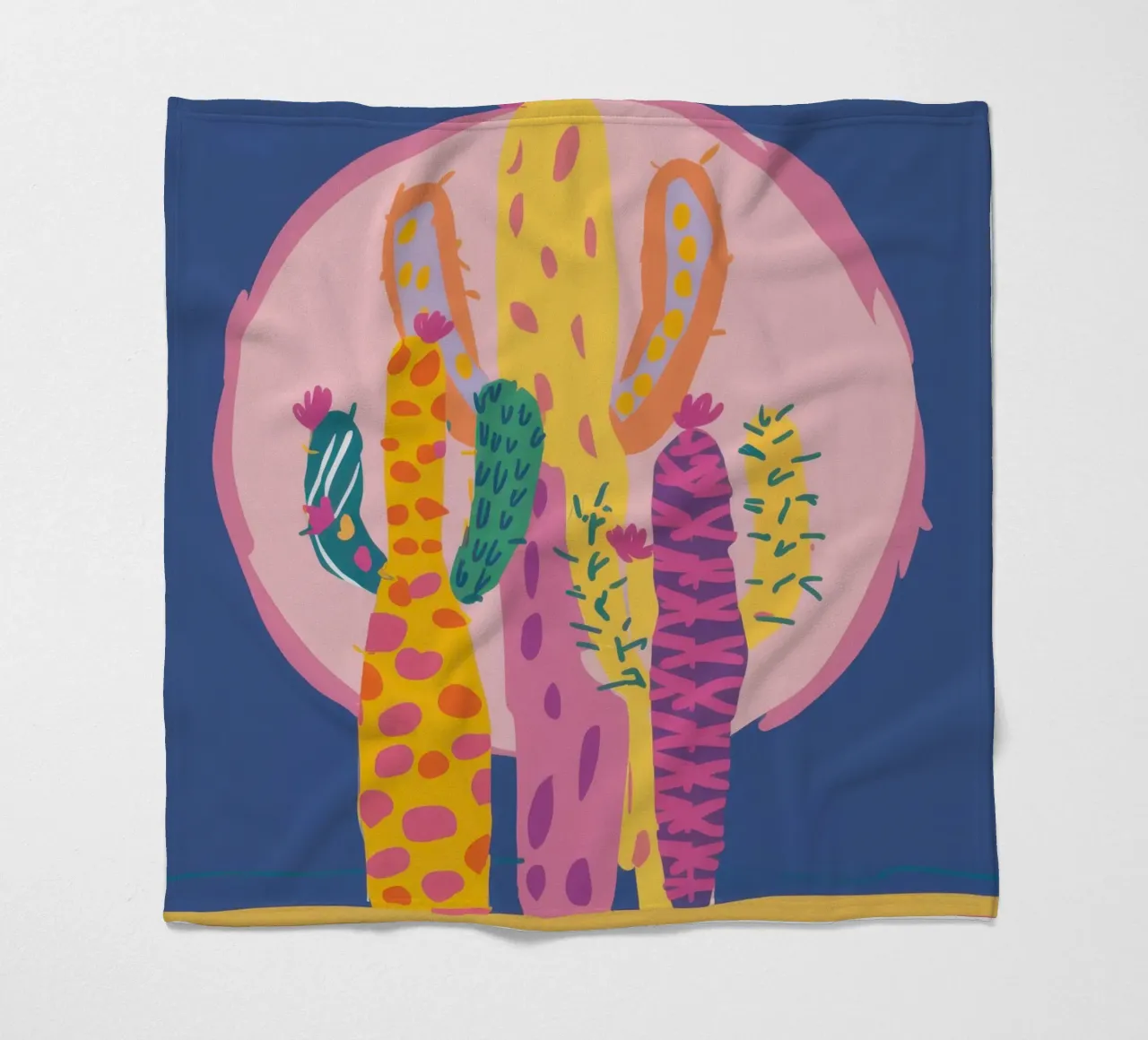 Lunar Cactus Garden fleece blanket by Frosh Pallete