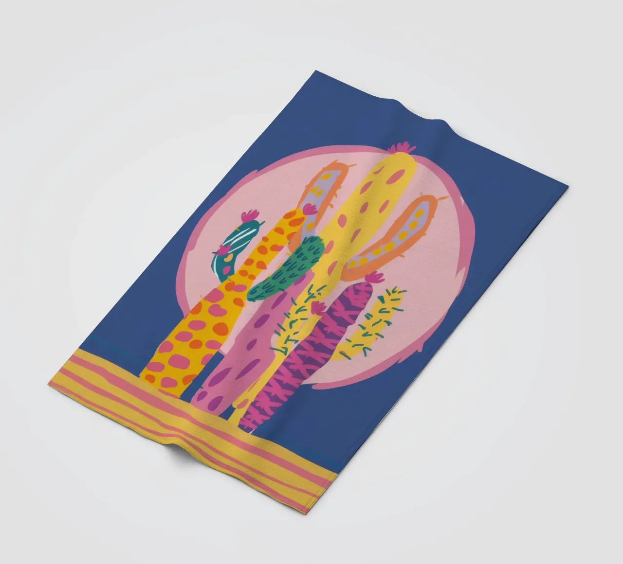 Lunar Cactus Garden fleece blanket by Frosh Pallete