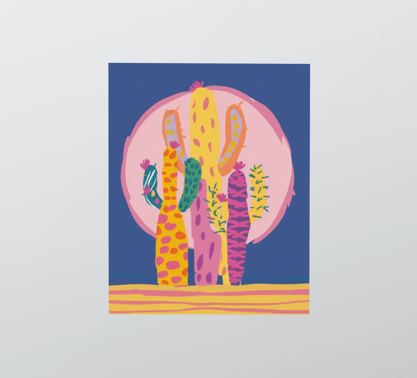 Lunar Cactus Garden sticker van Frosh Pallete