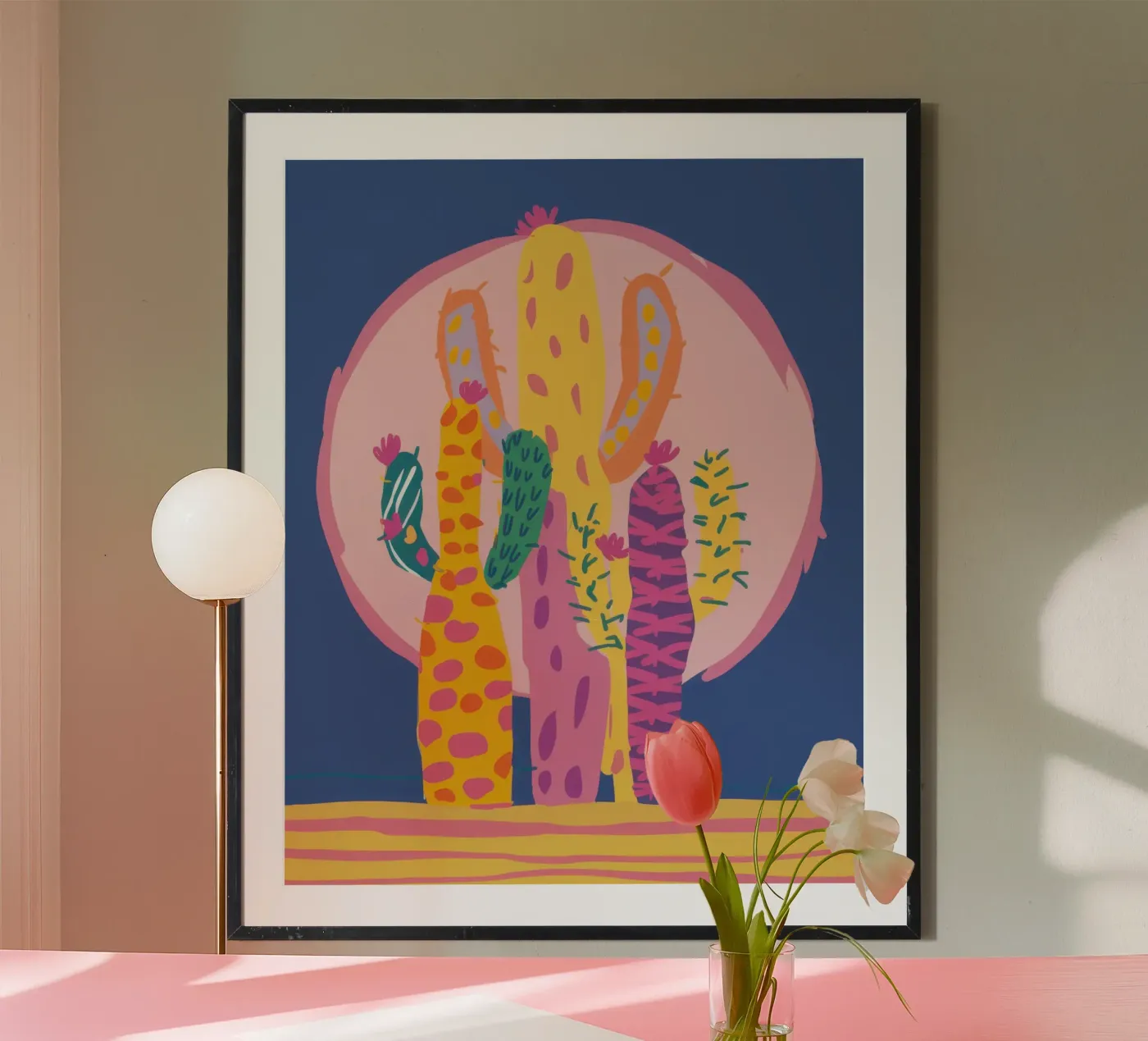 Lunar Cactus Garden Poster von Frosh Pallete