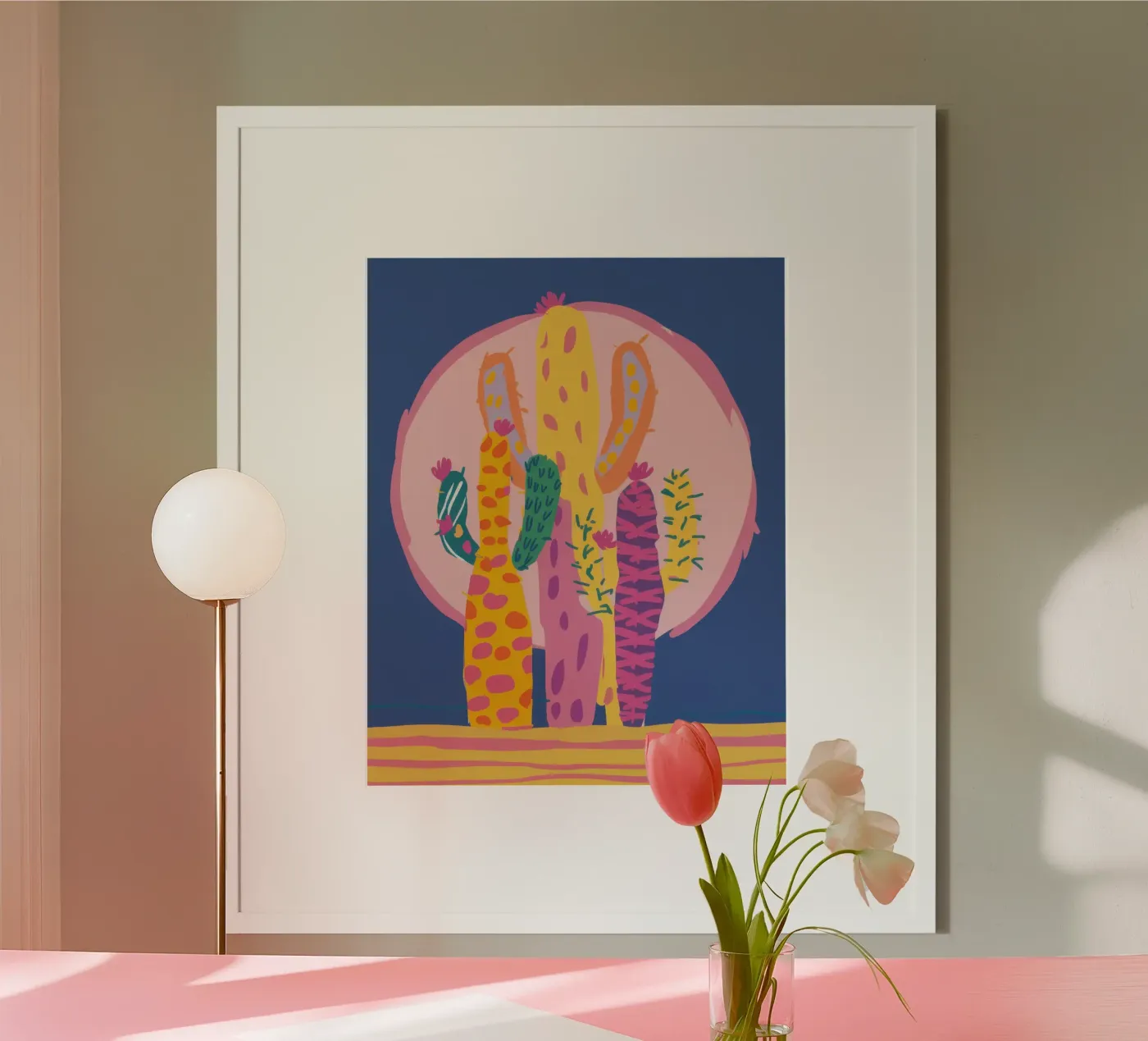 Lunar Cactus Garden Poster von Frosh Pallete